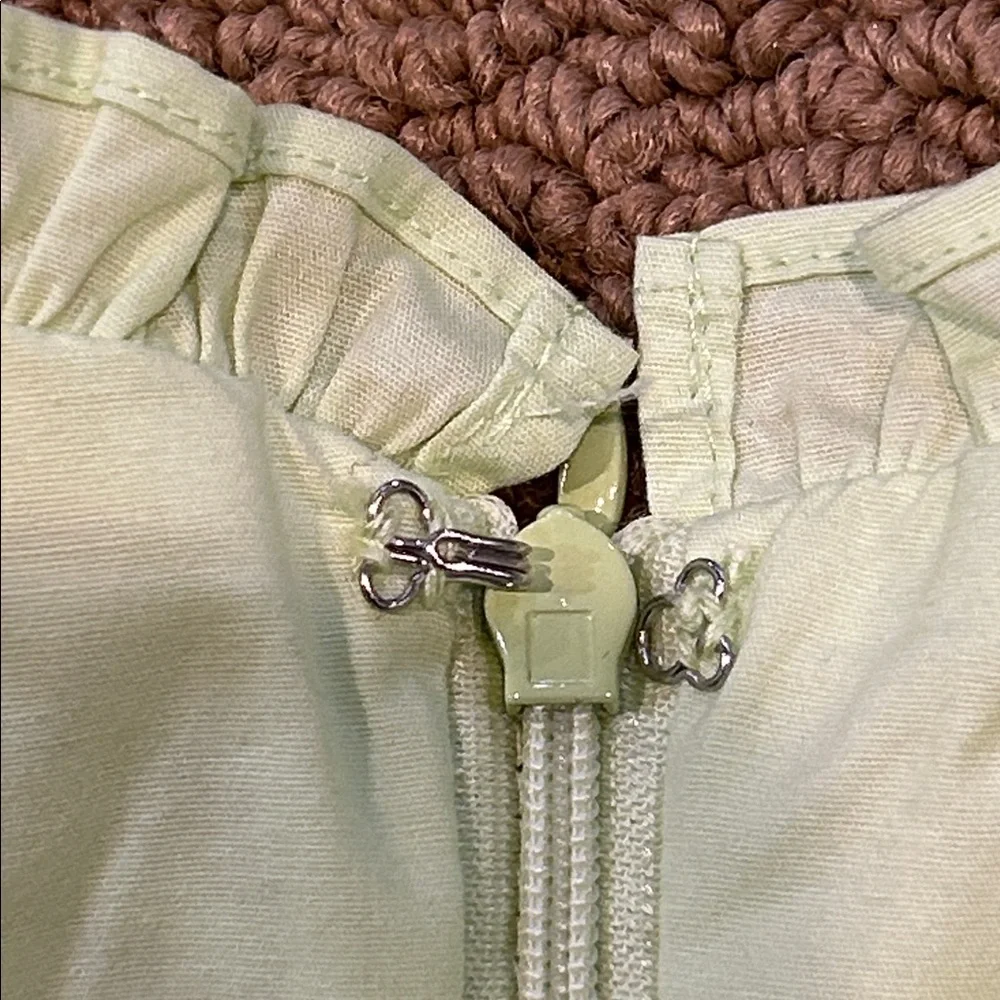 Oh Polly Sunshine Retreat Strappy Corset Mini Dress size 2 Lime Green Bodycon - Picture 10 of 16